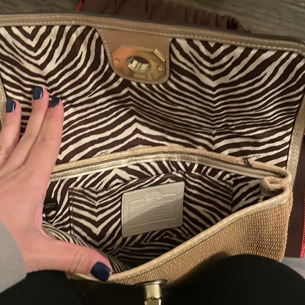 Coach Straw Python Clutch - Picture 6 of 9